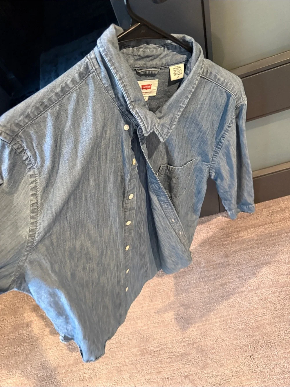 Levi's Light Blue Denim Button-Down Casual Shirt